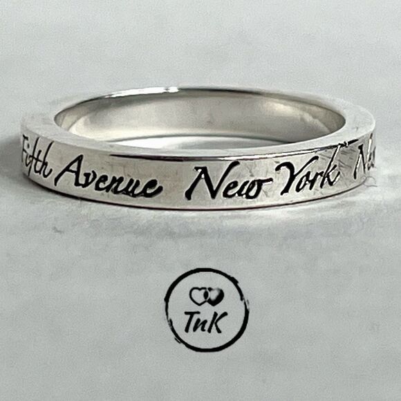Rare & Retired - Tiffany & Co Notes Fifth Ave Ring - Size 5 - Picture 9 of 16